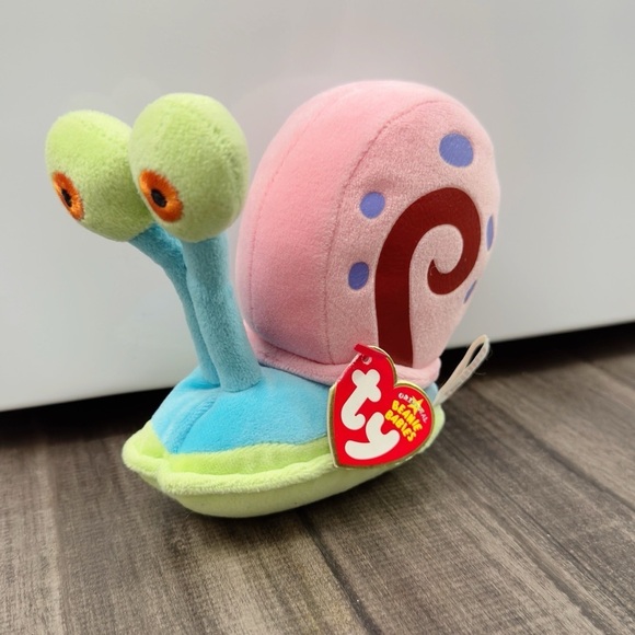 Ty Beanie Baby Gary The Snail Spongebob Squarepants 5" Plush Stuffed Toy - Picture 1 of 6